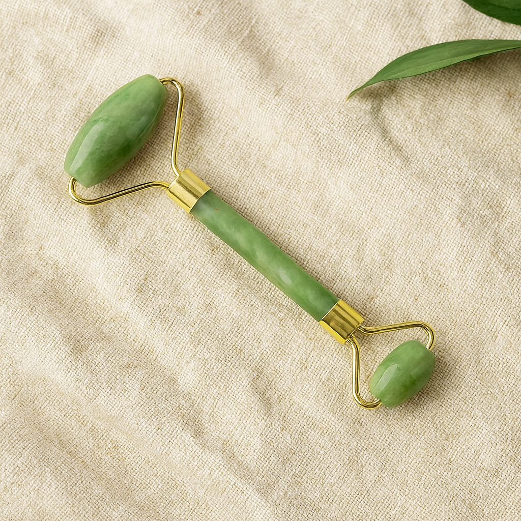 Rose Quartz Jade Face Roller – Anti-Aging, Skin Tightening & Lifting Tool