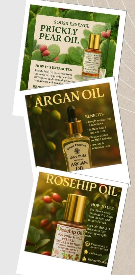 The Golden Trio — Rosehip, Prickly Pear & Argan Oil