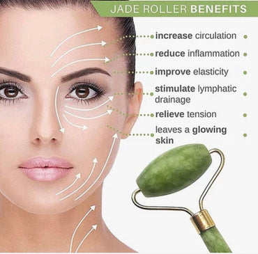 Rose Quartz Jade Face Roller – Anti-Aging, Skin Tightening & Lifting Tool